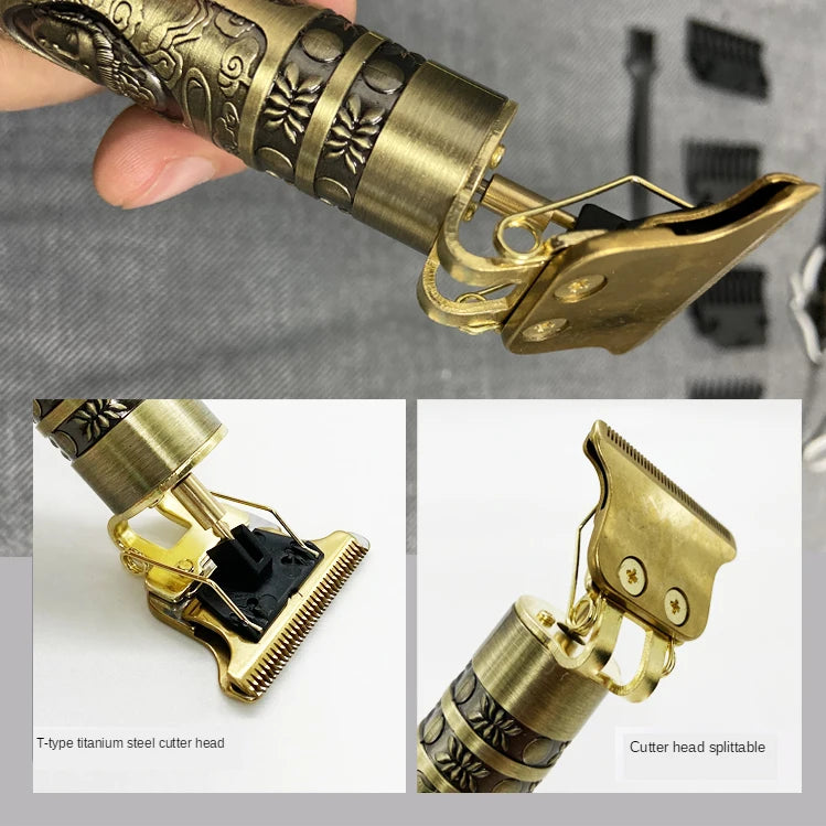 Tondeuse cheveux/Barbes T9 Hair Clipper Repair Beard Shaving Body Hair Trimmer Clippers Electric Machine Men Haircut Machine 0mm Barber Shaver
