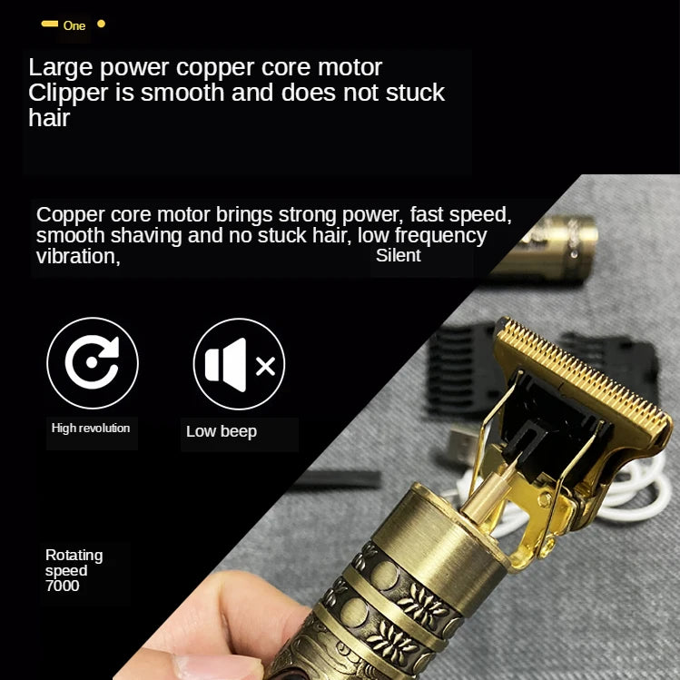 Tondeuse cheveux/Barbes T9 Hair Clipper Repair Beard Shaving Body Hair Trimmer Clippers Electric Machine Men Haircut Machine 0mm Barber Shaver