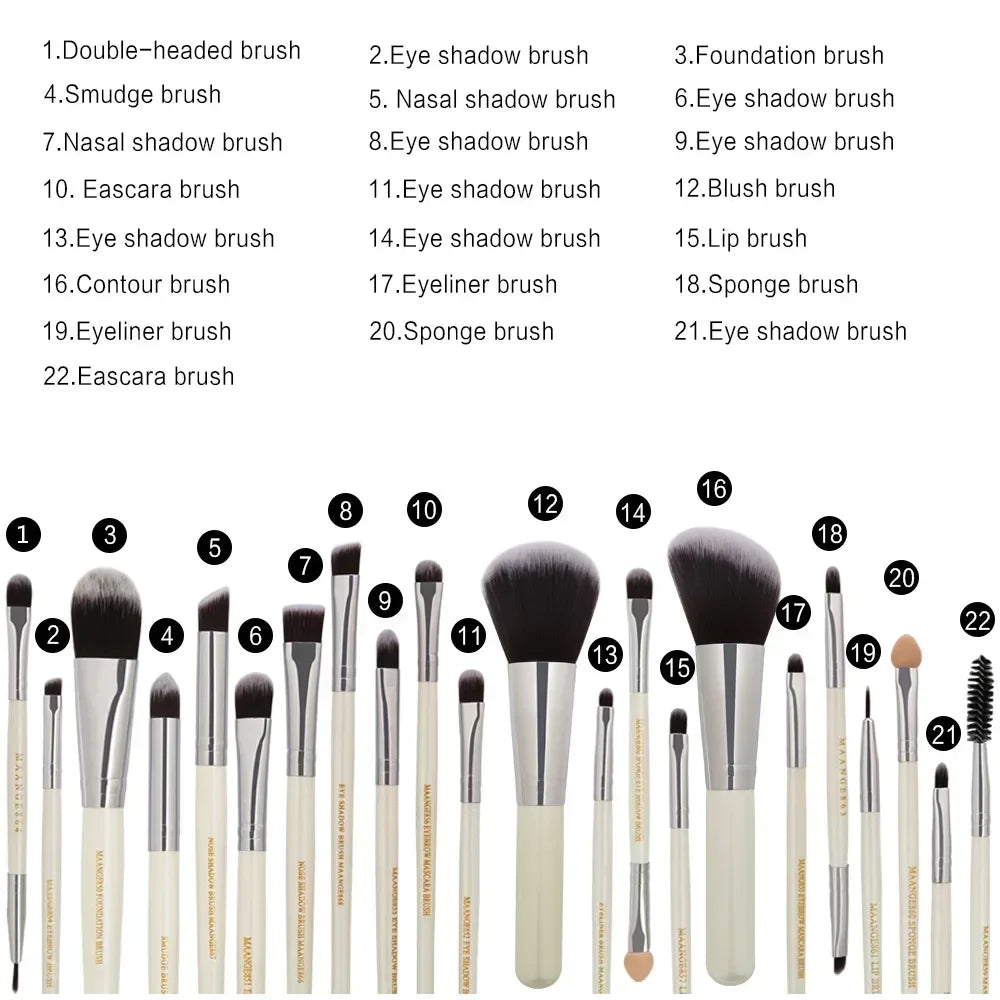 Pinceaux de maquillage 3/13/22pcs Professional Makeup Brushes Tools Set Make Up Brush Tools Kits for Eyeshadow Eyeliner Cosmetics Brushes Maquiagem