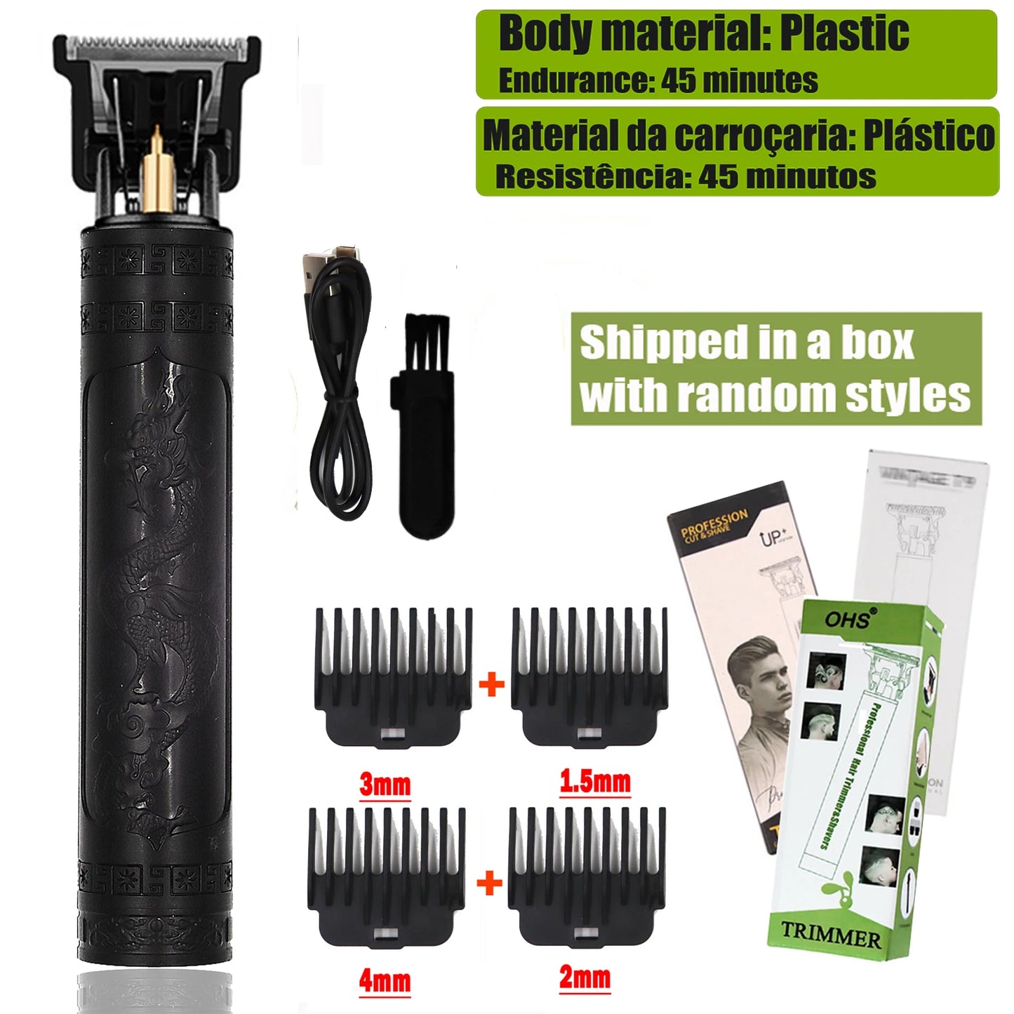 Tondeuse cheveux/Barbes T9 Hair Clipper Repair Beard Shaving Body Hair Trimmer Clippers Electric Machine Men Haircut Machine 0mm Barber Shaver