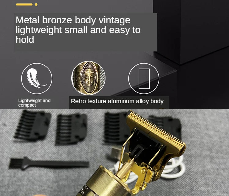Tondeuse cheveux/Barbes T9 Hair Clipper Repair Beard Shaving Body Hair Trimmer Clippers Electric Machine Men Haircut Machine 0mm Barber Shaver