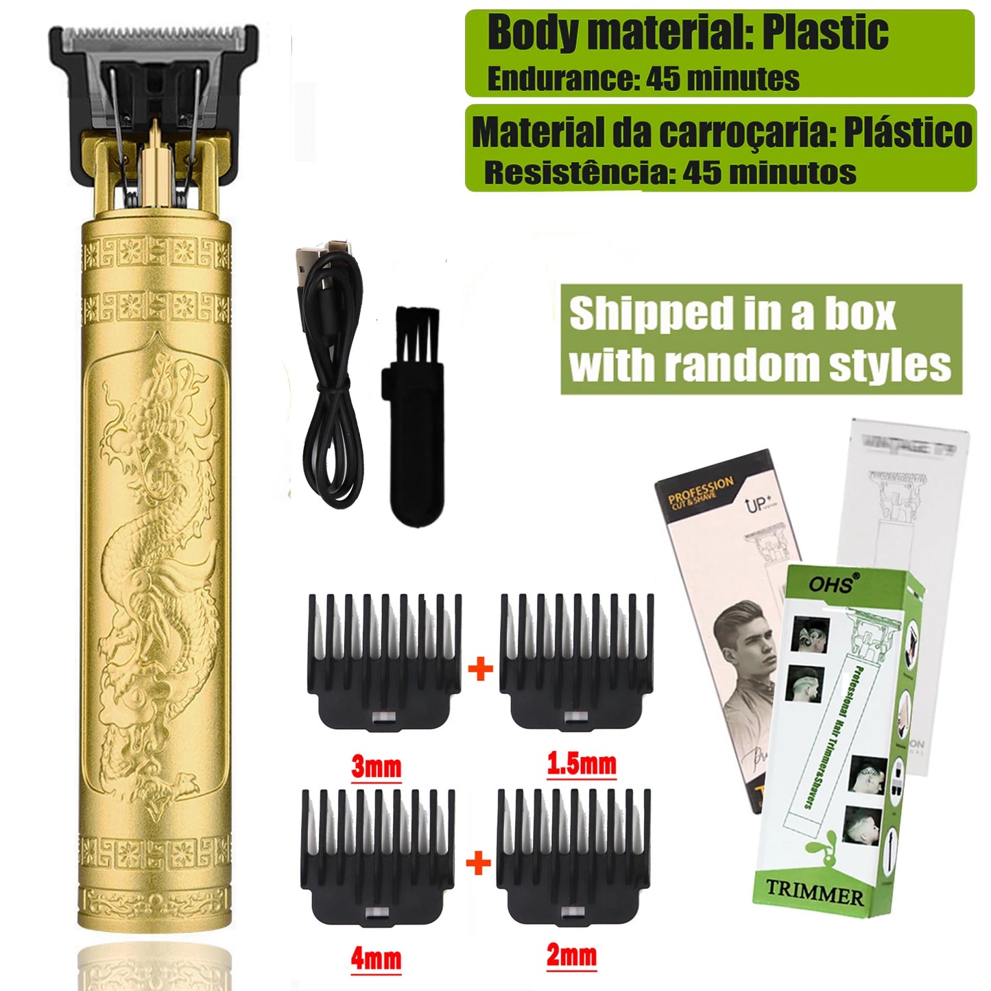 Tondeuse cheveux/Barbes T9 Hair Clipper Repair Beard Shaving Body Hair Trimmer Clippers Electric Machine Men Haircut Machine 0mm Barber Shaver