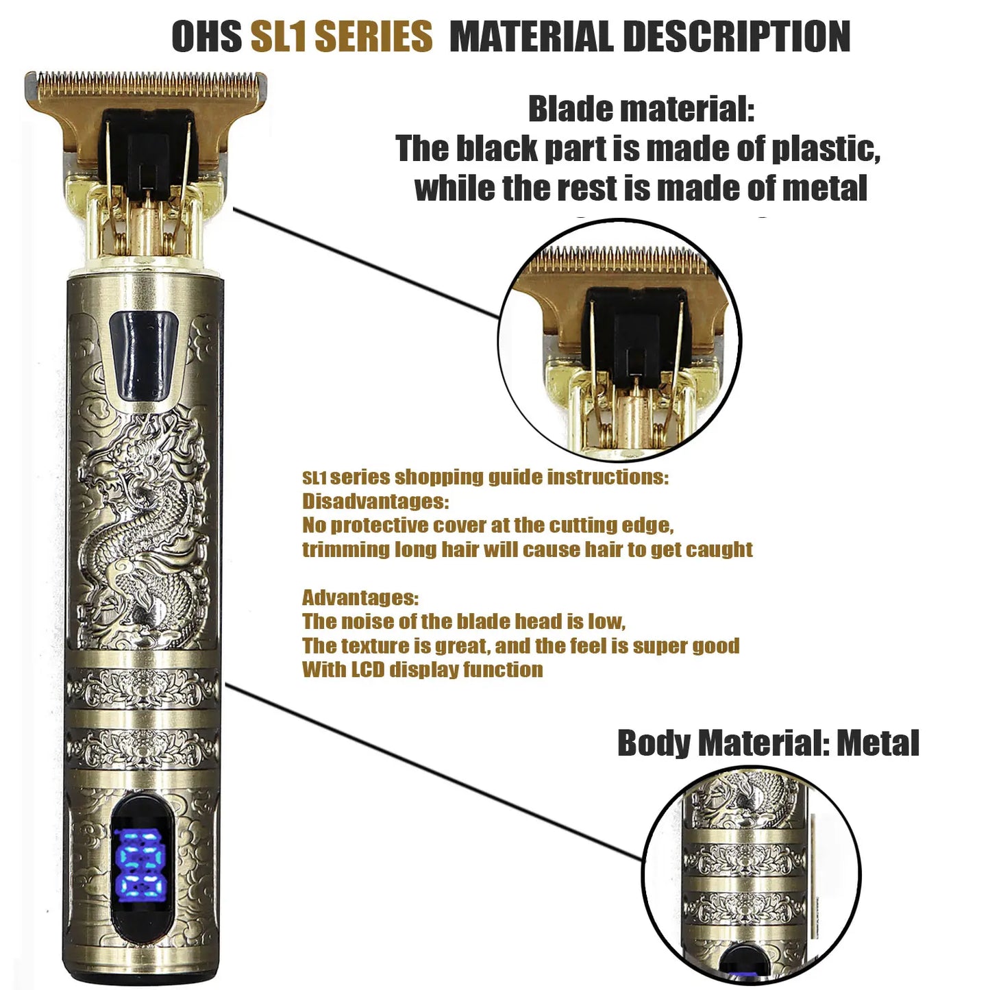 Tondeuse cheveux/Barbes T9 Hair Clipper Repair Beard Shaving Body Hair Trimmer Clippers Electric Machine Men Haircut Machine 0mm Barber Shaver