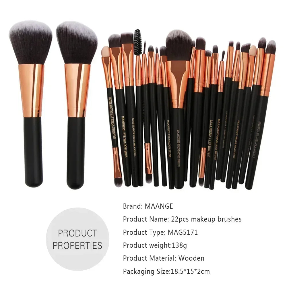 Pinceaux de maquillage 3/13/22pcs Professional Makeup Brushes Tools Set Make Up Brush Tools Kits for Eyeshadow Eyeliner Cosmetics Brushes Maquiagem