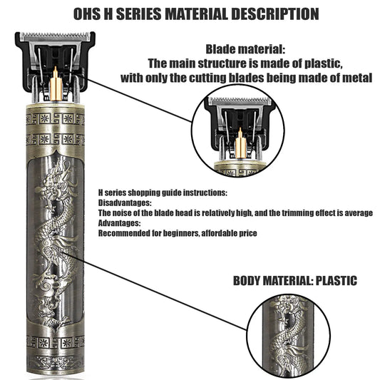 Tondeuse cheveux/Barbes T9 Hair Clipper Repair Beard Shaving Body Hair Trimmer Clippers Electric Machine Men Haircut Machine 0mm Barber Shaver